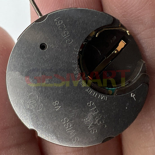 ETA G15.261 Swiss Made quartz watch movement with 3 hands and date function for precise timekeeping