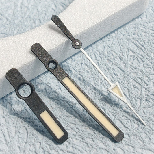 Matte 18mm C3 Orange Lume watch hands for NH34 NH35 NH36 movements, ideal for custom watch builds.