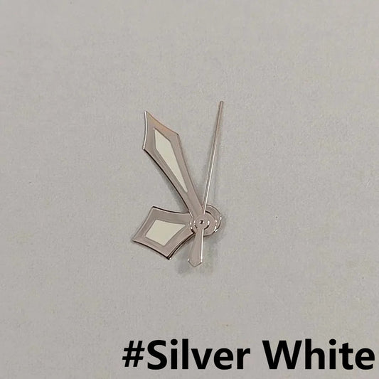 Modified Silver/Rose Sword Shape Green Luminous Watch Hands for NH35/NH36/4R/7S