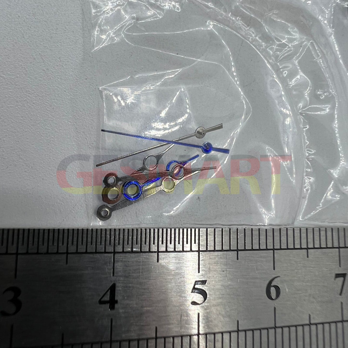 13 mm blaue, hohle Uhrzeiger ohne Leuchtpunkt für Miyota 2035 Quarzwerk Nr. 6