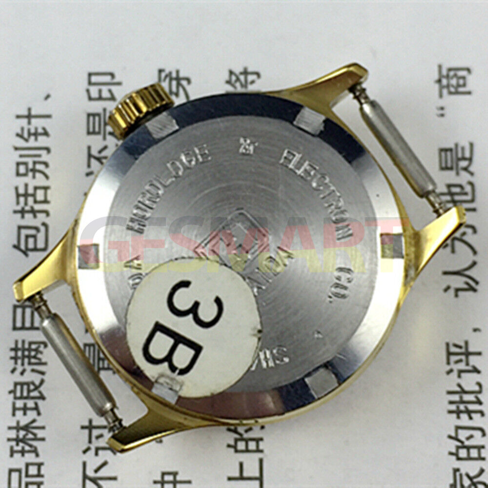 SHANGHAI HAIDA Montre mécanique manuelle pour femme, boîtier doré, imitation diamant, clou