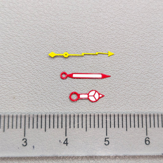 2 Sets Lightning Second Hand Lume Red Trim Watch Hands for NH35 NH36 SKX007 SBBN