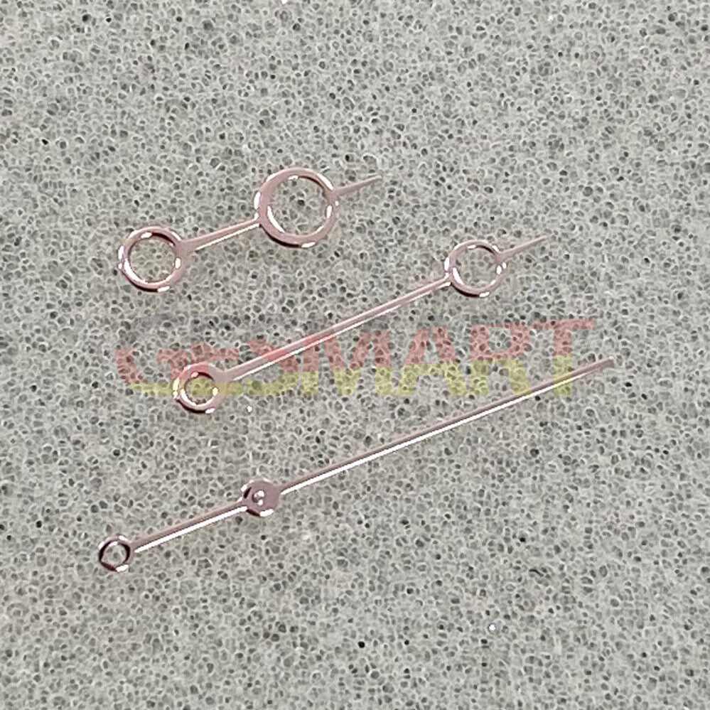Blue-green luminous hollow bubble watch hands for NH35/NH36/4R/7S movements, ideal for custom watches.