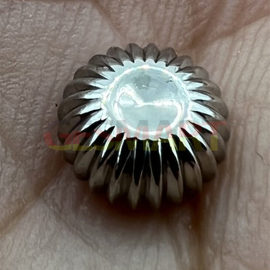Pumpkin-shaped 316L stainless steel watch crown by Seagull, compatible with ST3600/ST3621/ETA6497/6498 models.