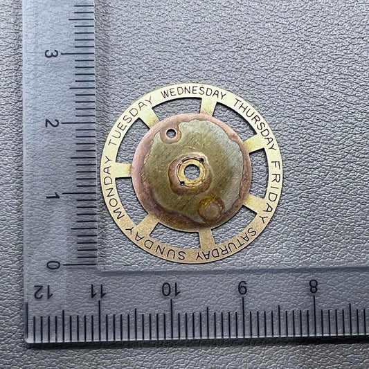 Golden English Week Disk Wheel Week Wheel Generic Fit for 2834 Movement