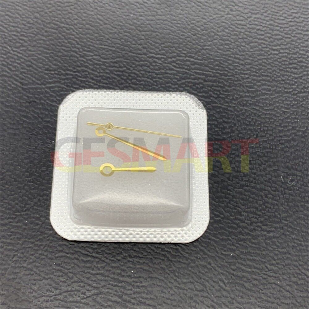 12mm 3-hand watch hands set for ETA 2892 movement, precise hour, minute, and second indicators.