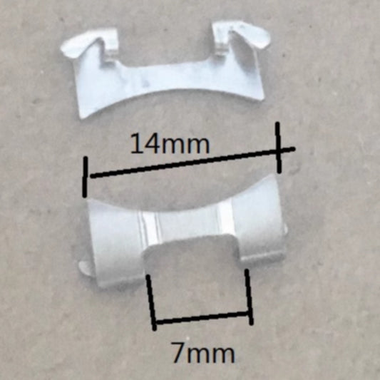 14x7mm silver stainless steel curved end spring bars for bracelet watch bands