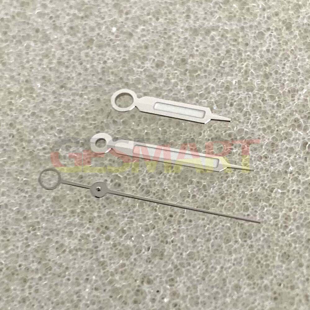 Green Luminous Silver Trim 3 Hands Watch Hands for NH35/NH36/4R/7S Movement