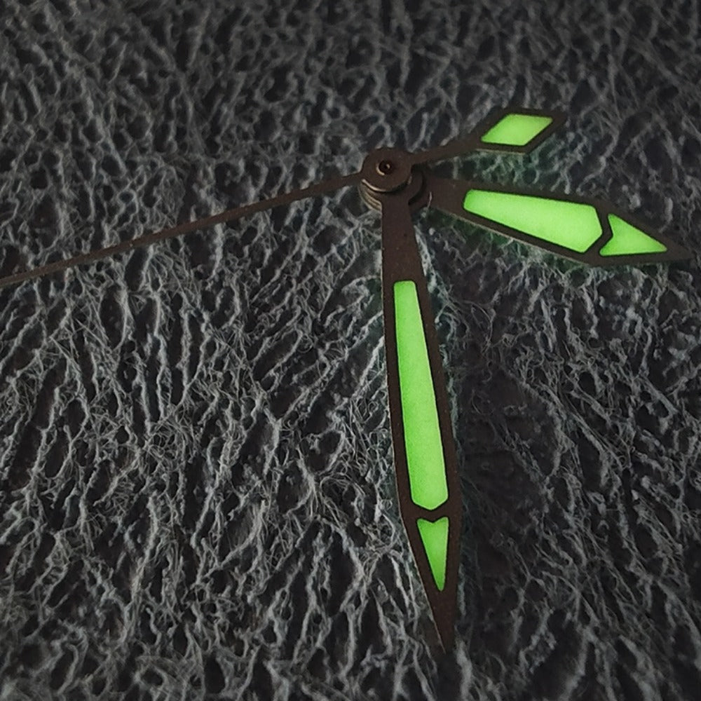 Silver trim 18.5mm C3 green lume watch hands compatible with NH34 NH35 NH36 movements