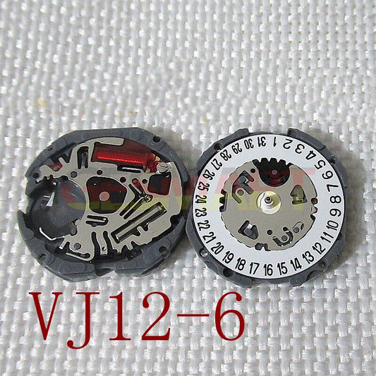 Hattori Epson TMI VJ12B quartz watch movement with date window at 3 o'clock, Japan made.