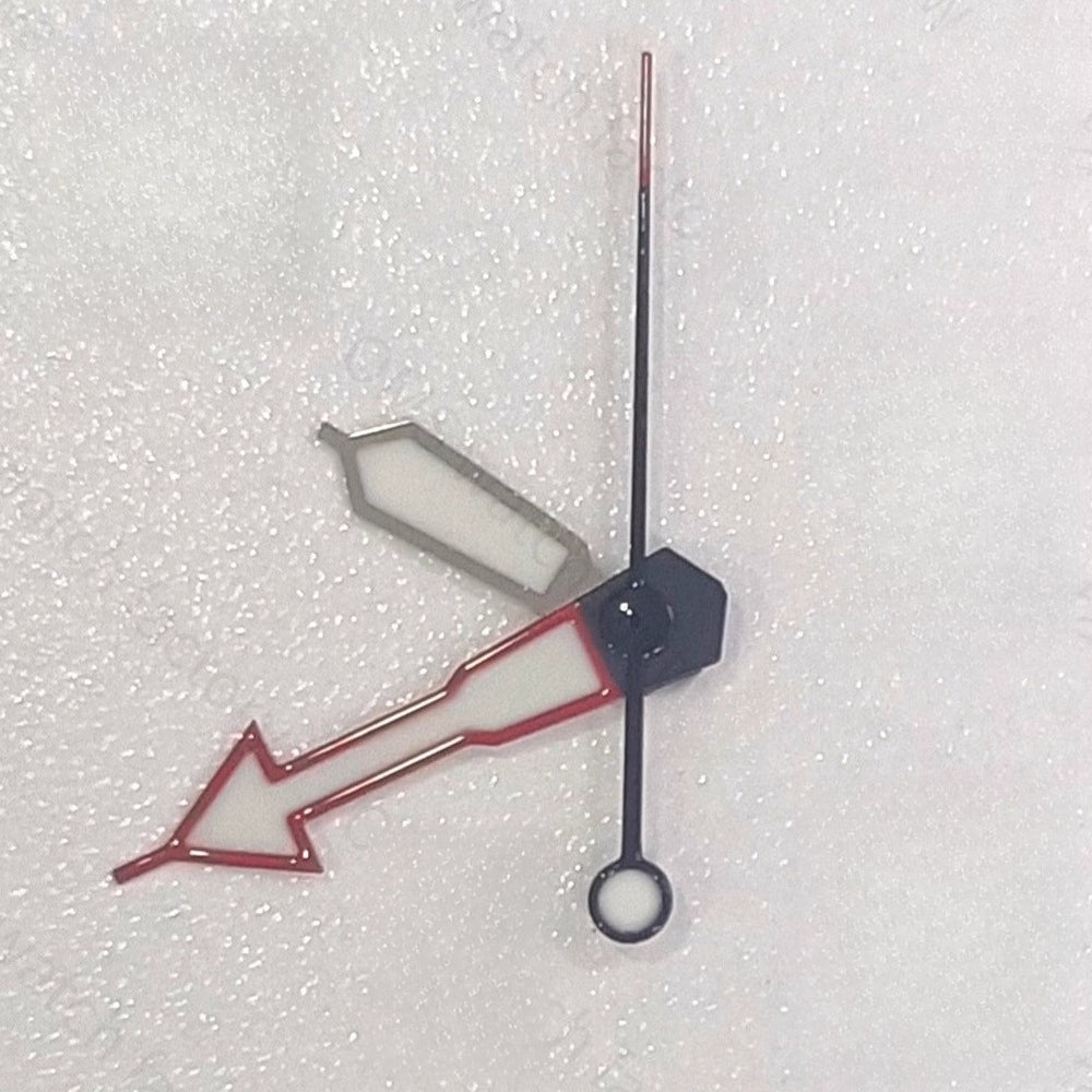 8X13X14mm Red+Silver Trim Arrow Shape Watch Hands For NH35 NH36