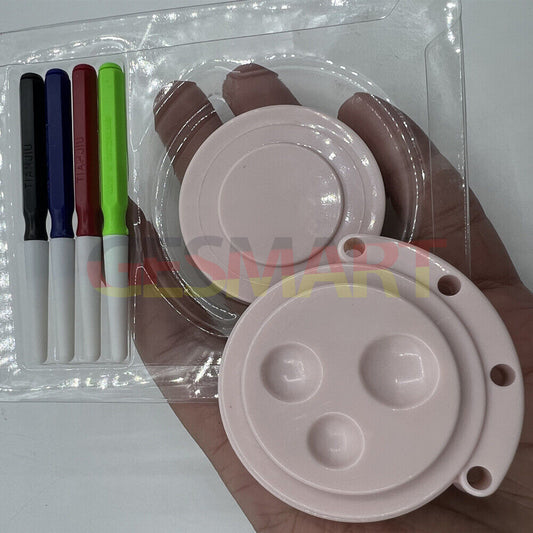 Oil cups plastic stand with 3 containers and oiler pen set for precise watch repair.