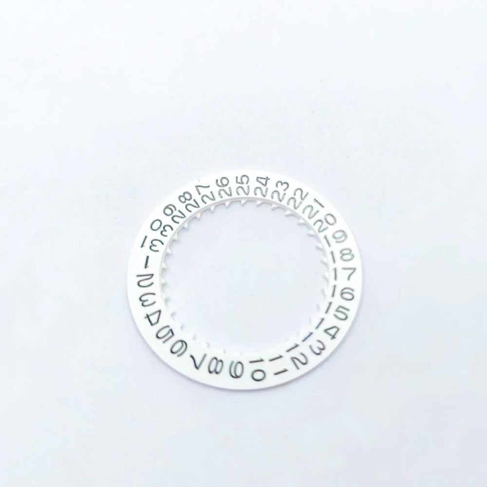 Set of calendar date and day wheel discs for 7S26 watch movement replacement, precise timing parts.