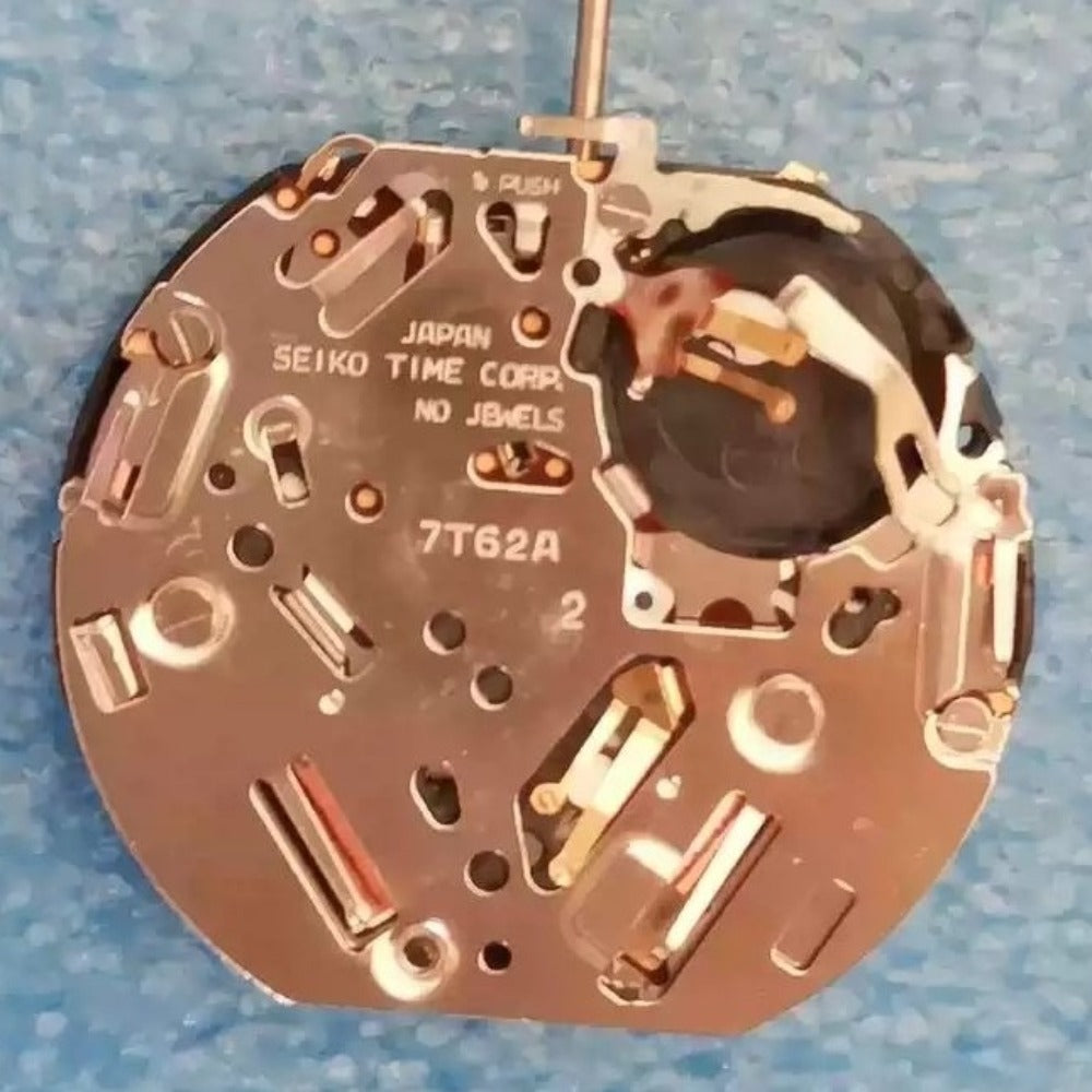 Seiko 7T62A quartz movement repair part, original Japan-made for watch accessories and maintenance.