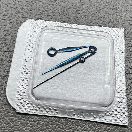 Blue baking finish watch hands set, compatible with ETA 2892, 2824, 2836 movements for precise timekeeping.