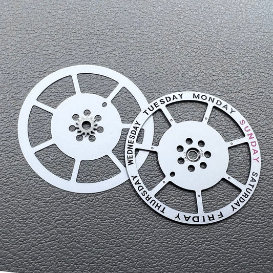 2 PIECES Week Dial Date@12 for Japan Miyota 8285 Movement