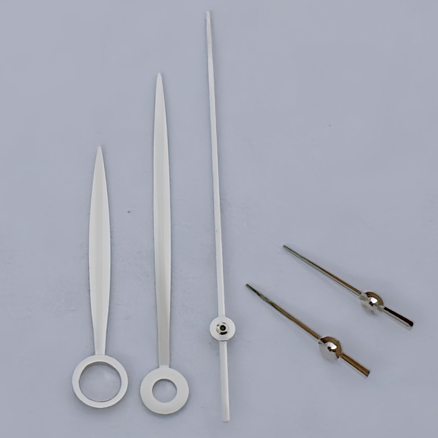 16.8mm silver leaf-shaped watch hands for ETA/Dandong 7750 movement, precision watch part.