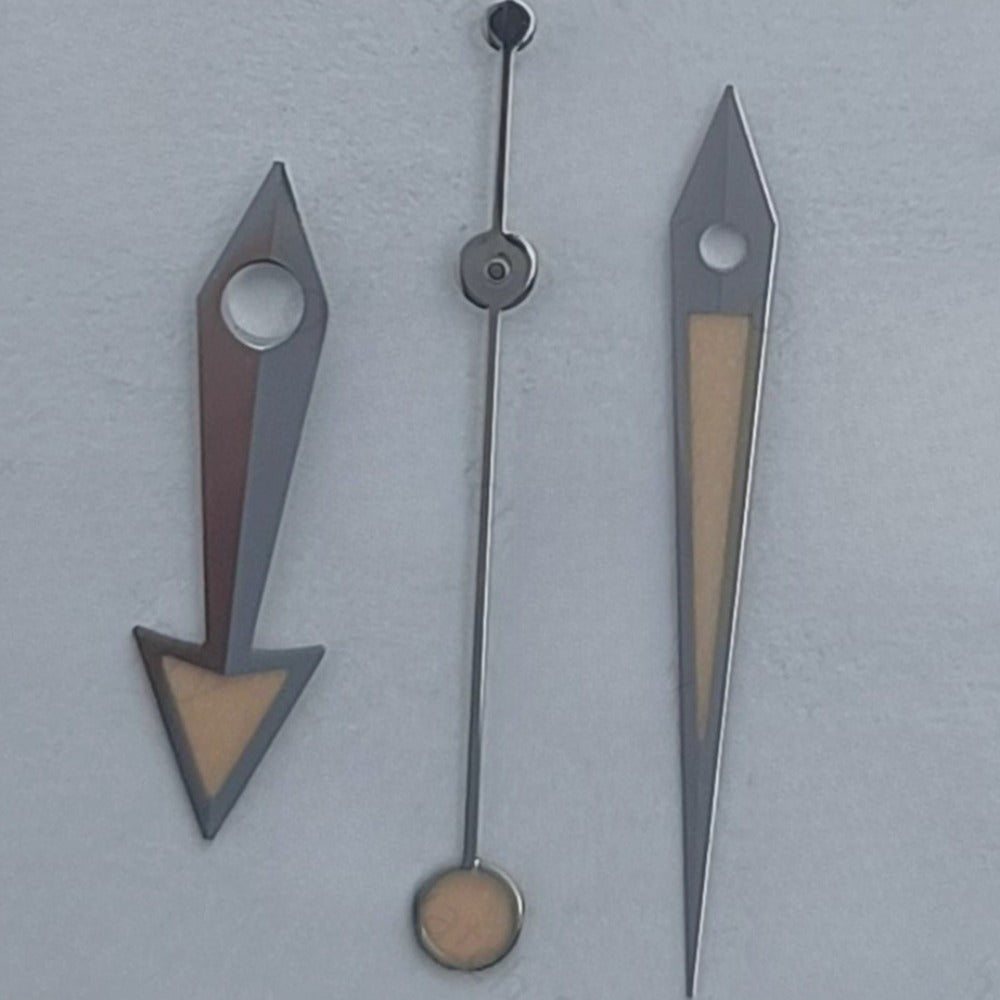 8X12X13mm Black Trim Orange Painted Watch Hands For NH35 NH37 NH38