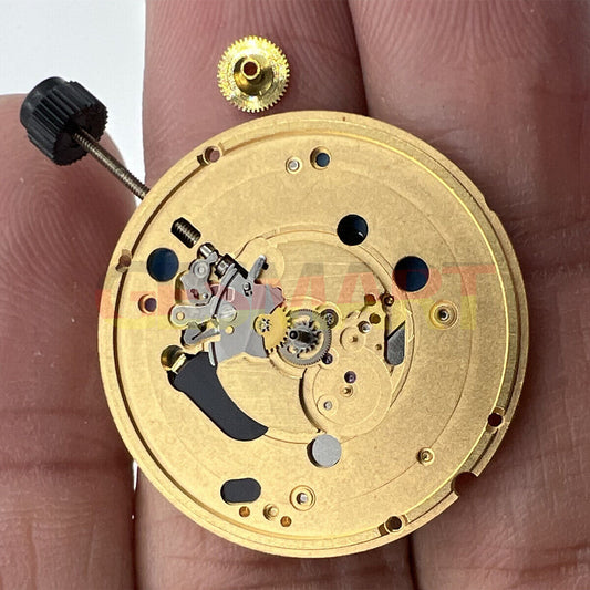 ETA 955.102 Swiss made quartz watch movement, precise timekeeping without calendar feature, ideal for repairs or upgrades.