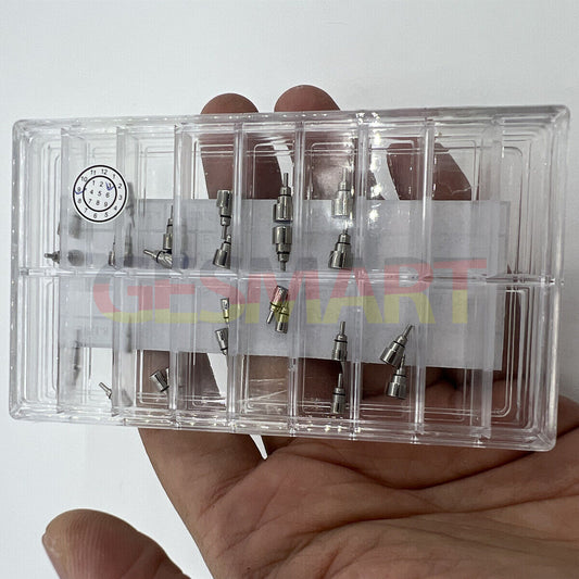 Classical stainless steel screw-in chronograph button set, 26pcs for watch repair