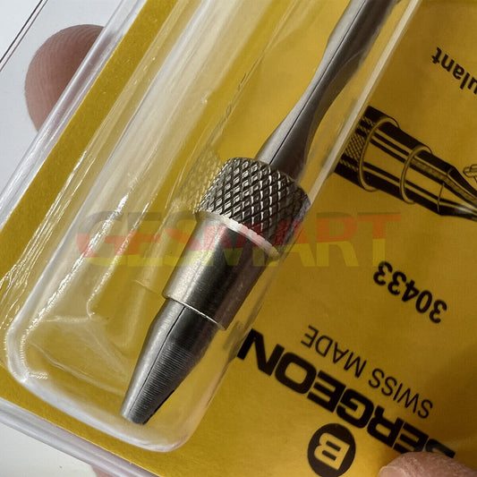 1. Bergeon 30433 Swiss pallet fork holder tool for precise watchmaker repairs and assembly.