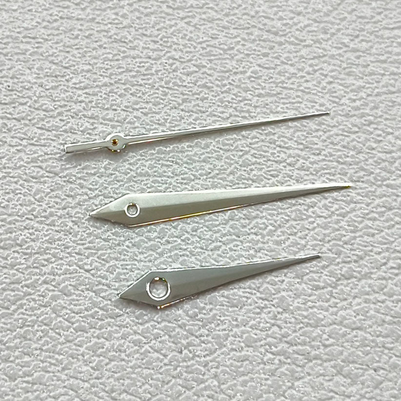 2 Sets/Pack Silver Trim No Lume Watch Hand Set for Ronda 515 Movement