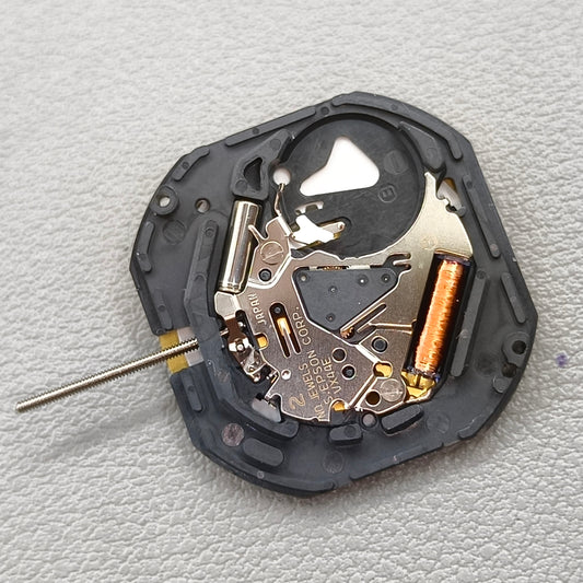 Japan Hattori Epson TMI VX44 VX44E Quartz Movement Golden Dial Date@3