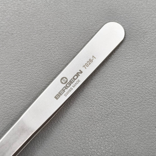 Bergeon 7026-1 Tweezer Antimagnetic Strong, Perfect Finish Replacement of 7024-1