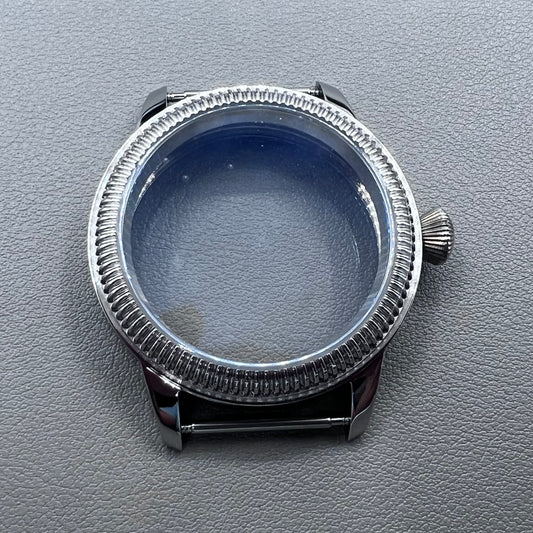 Silver 316L S/S 44mm Watch Case Fit ST3600 3621 ETA 6497 6498 Movement