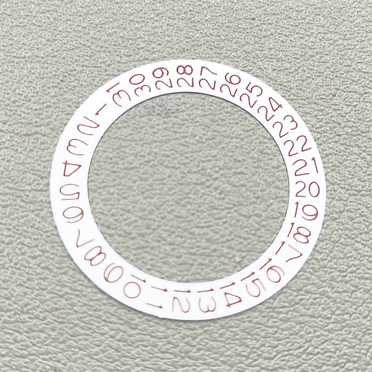 Date@3 White Background Brown Character Disk Date Wheel for Miyota NH35 NH36