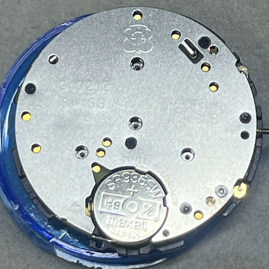 Swiss Black Disk watch movement ETA G10.212 with 3 hands and date at 4, reliable quartz by ETA.