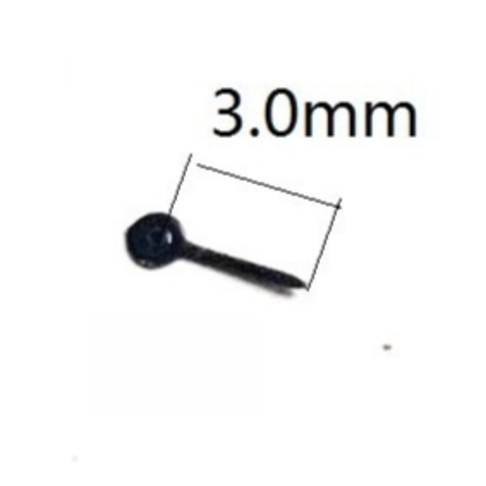 Set of 3 black 3mm small second hands for Miyota OS10, OS20, OS30 watch movements.