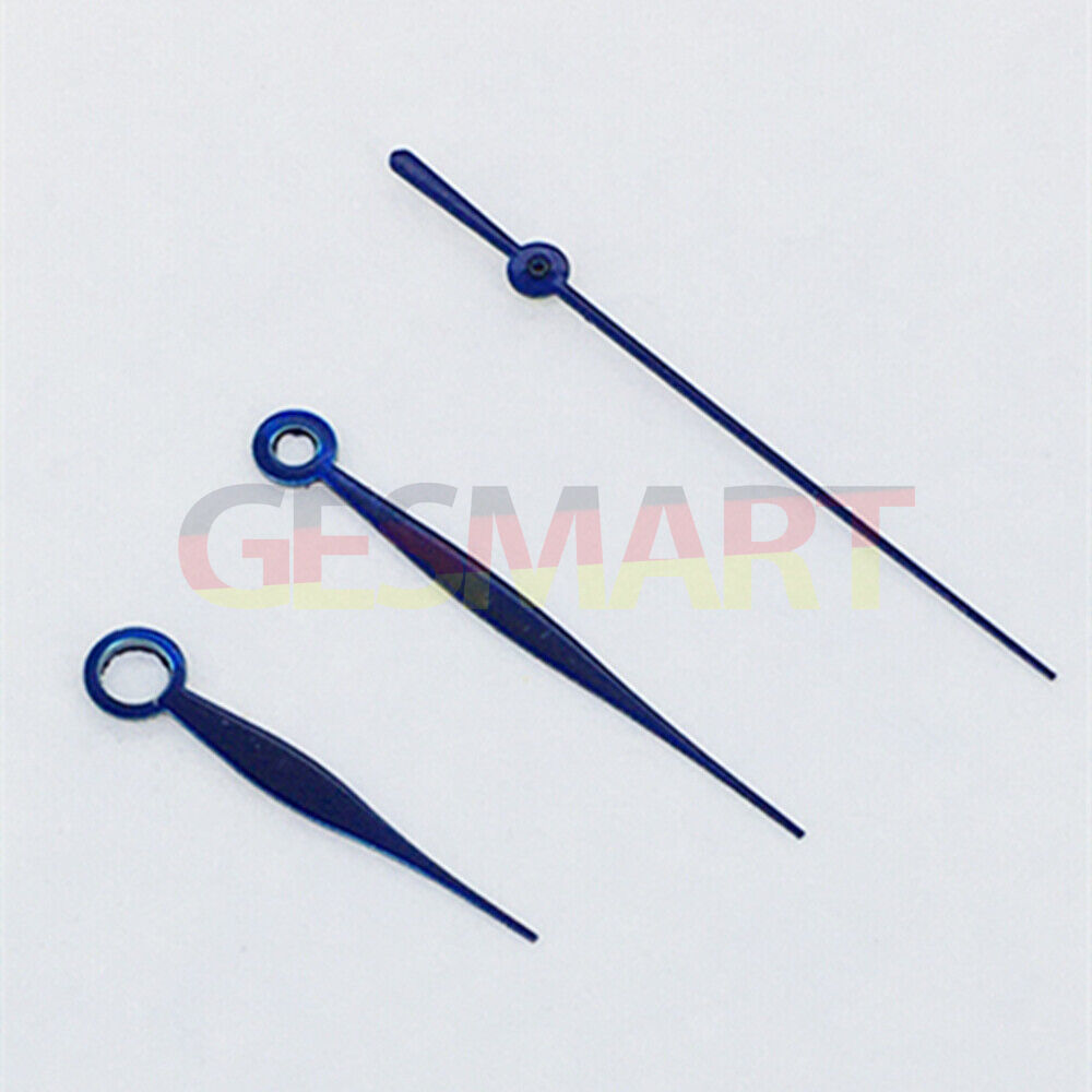 NO Lume Blue polished 3 hands watch hands set for Asian 8215/2813/8205 movement by NO Lume.