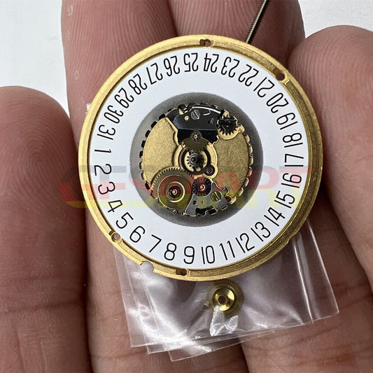 Swiss ETA 955.112 quartz movement with 3 hands and date at 6 for watch repairs.