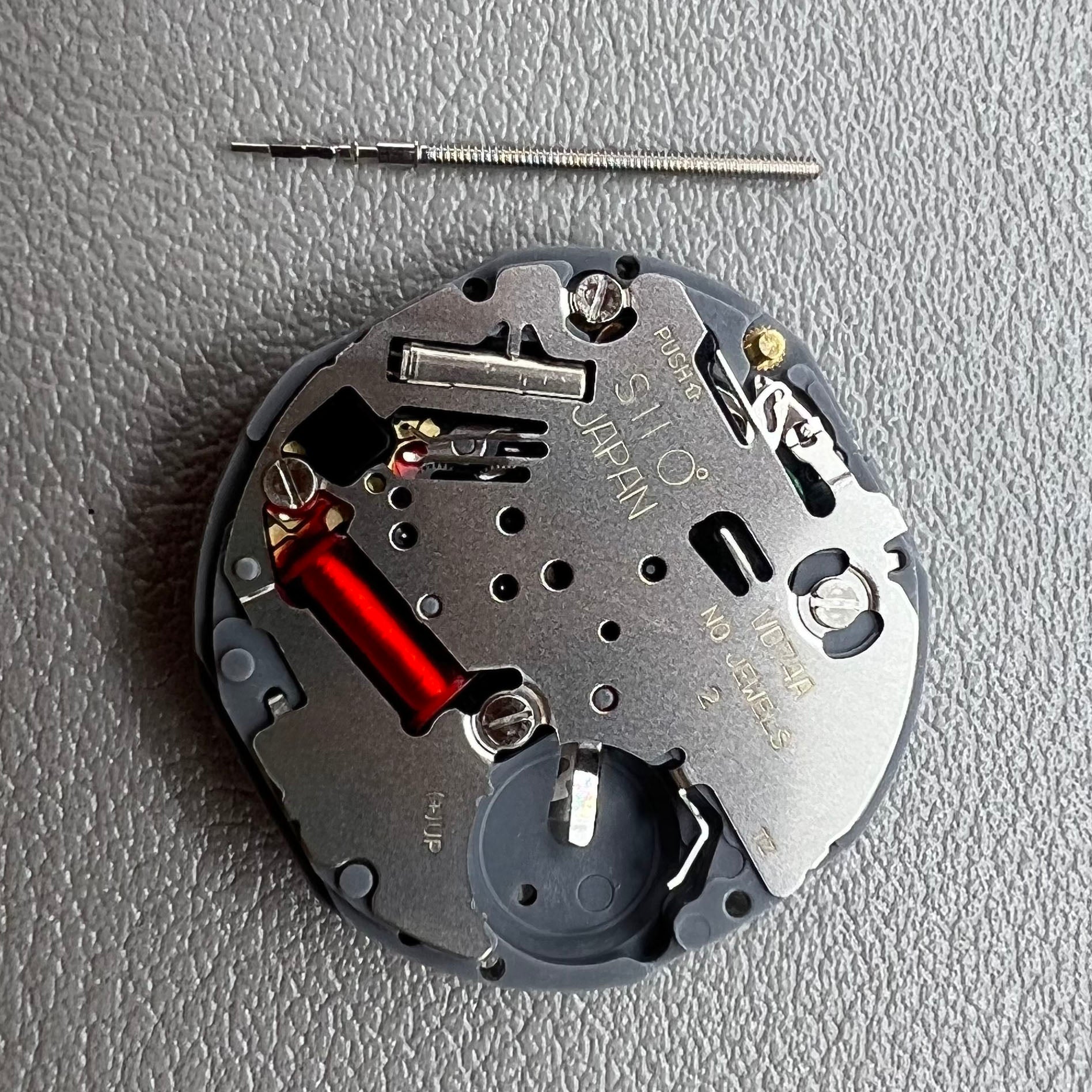 Japan Hattori Epson VD74A quartz watch movement with precision timekeeping for watch accessories.