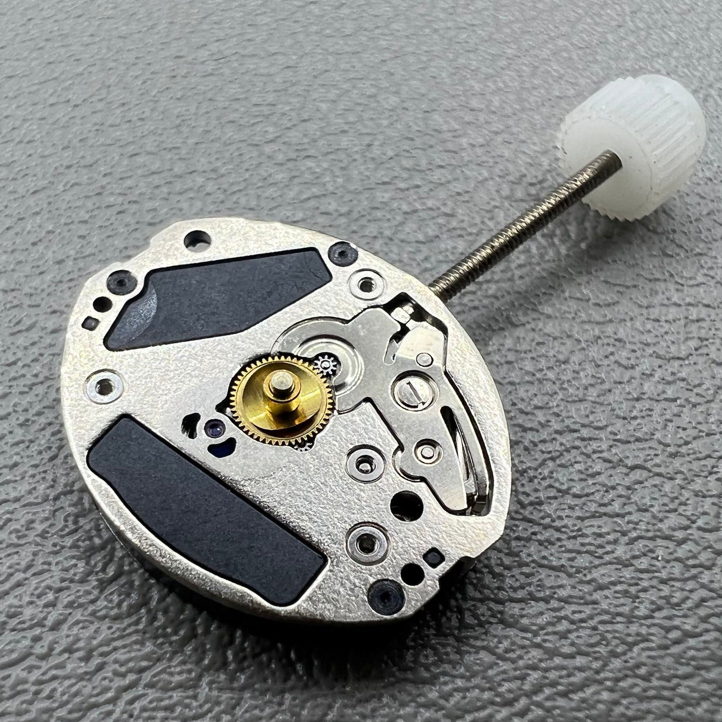 Swiss ETA 901.005 quartz watch movement with 2 hands, precise timekeeping by ETA.