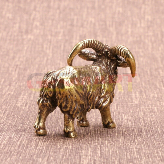Hand carved Solid Copper Little Goat trinket by Bronze Model Figurines, perfect for home decor and gift.