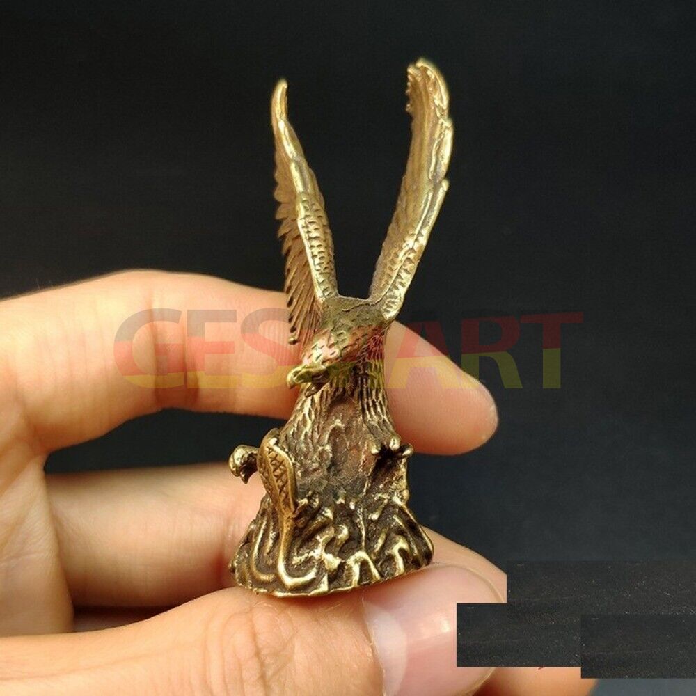 Solid Copper Great Eagle Trinket Hand Carved Bronze Model Figurines