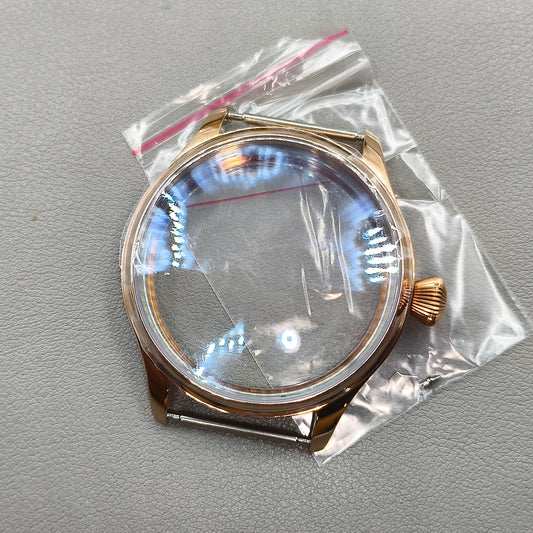 44mm 316L Watch Case Mineral Glass for Seagull ST3600/ST3621/ETA6497/ETA6498
