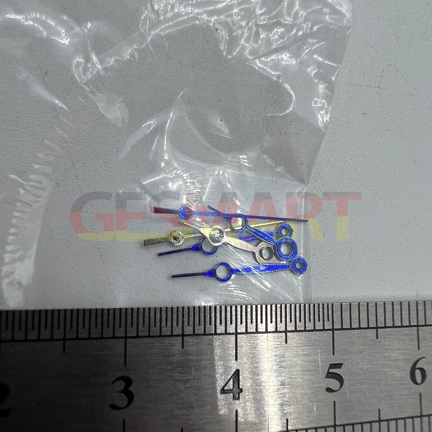 13 mm blaue, hohle Uhrzeiger ohne Leuchtpunkt für Miyota 2035 Quarzwerk Nr. 6