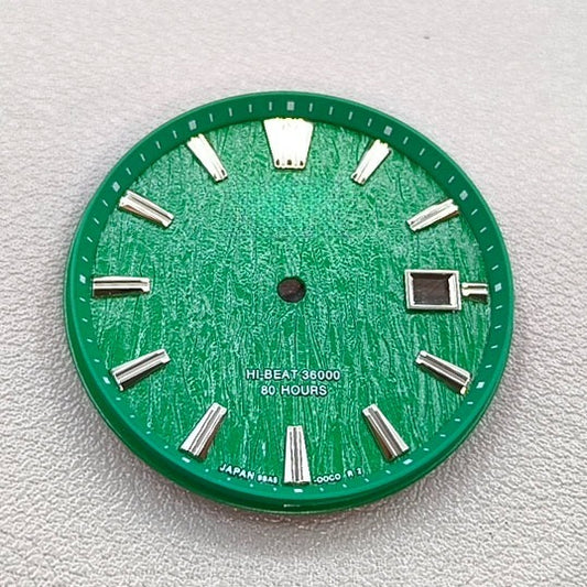 33.5mm Green Ice Vein GS Modified Watch Dial Fit for NH35 Movement