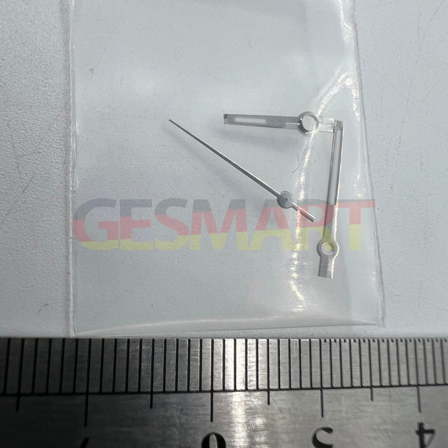 Green luminous watch hands with silver trim for NH35/NH36/4R/7S movements, precise fit accessory