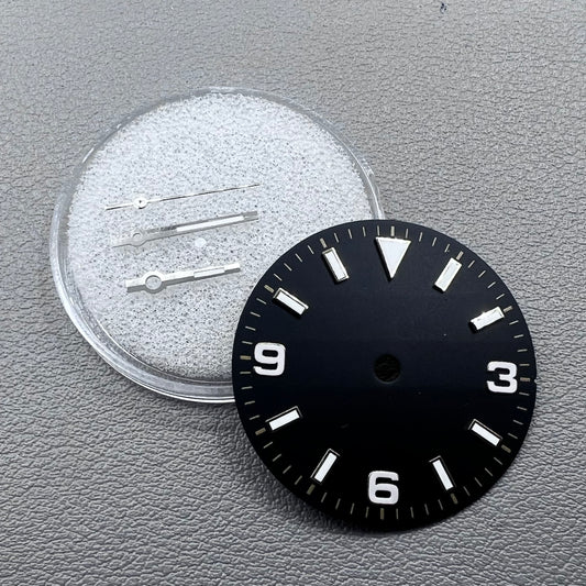 28.5mm Green Luminous Sunburst Watch Dial for Movement NH35 NH36 4R35 4R36 7S26