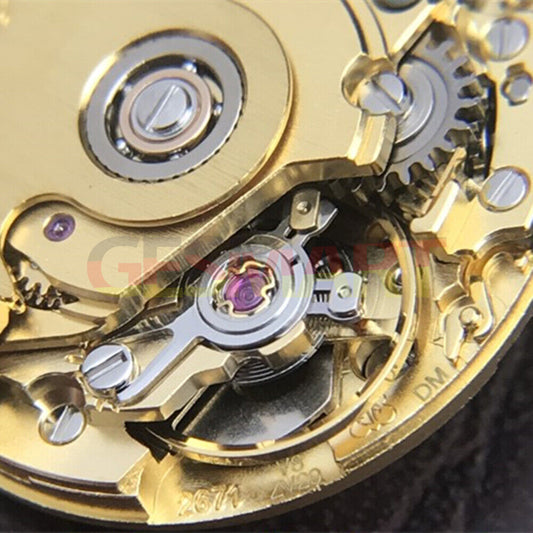 Swiss Golden ETA2671 V8 automatic mechanical watch movement showcasing precision craftsmanship by Genuine Swiss.