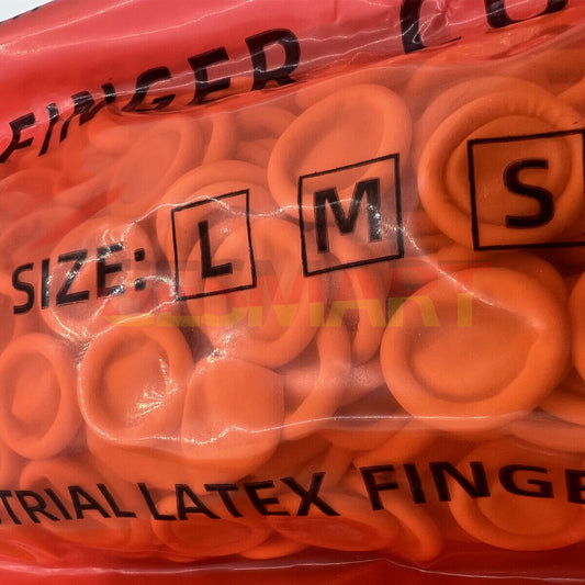 Antistatic yellow latex finger cots for watch repair, natural rubber for precise protection.