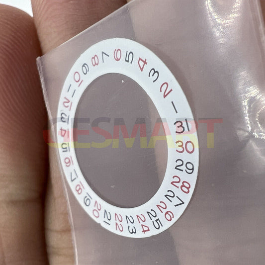 Red date wheel overlay for ETA2824 2836 Miyota 8215/8200 with date display at 3 o'clock.