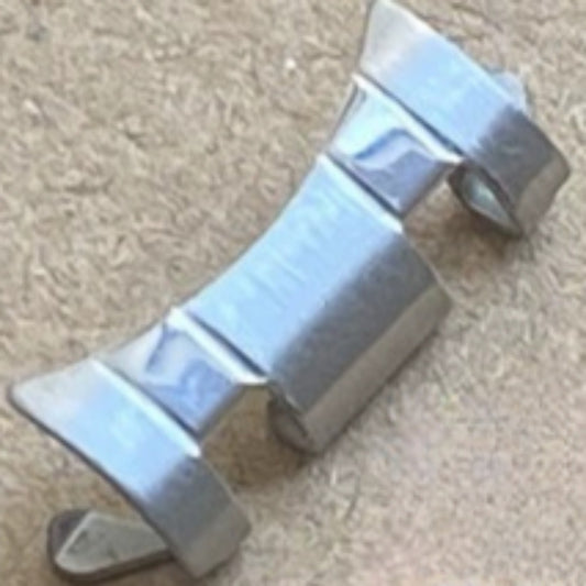 Silver stainless steel curved end spring bars for watch bands, 16x2.9x5.8mm, durable bracelet accessory.