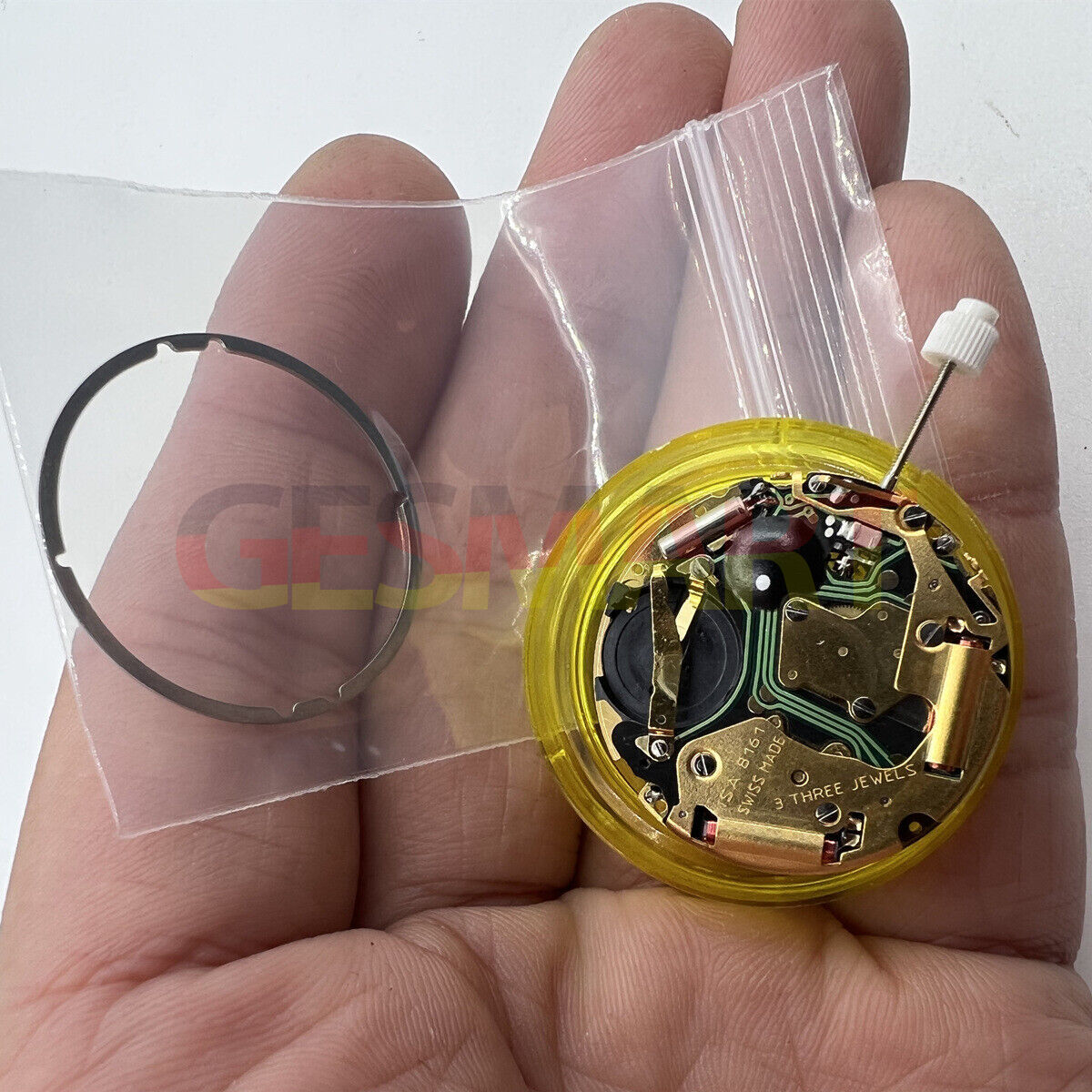 ISA 8161 Golden Watch Quartz Movement Swiss Made Movement 3 Hands Watch Part