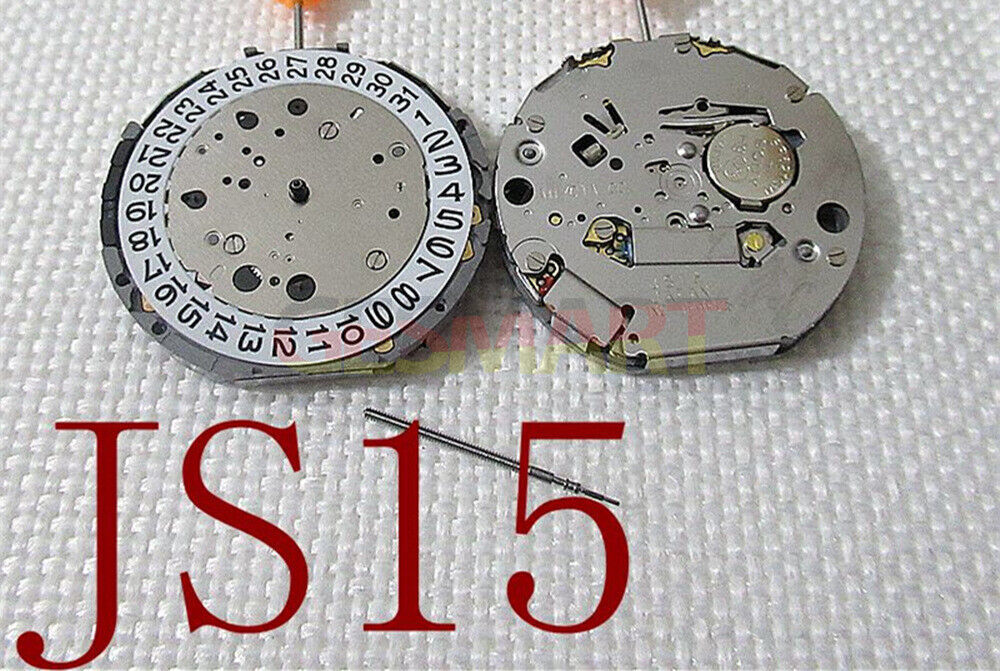 Miyota JS15 Japan quartz movement watch accessory with small second hand and date at 6 o'clock
