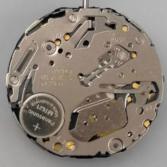 Citizen H504 Eco-Drive solar watch movement with small seconds, reliable quartz accuracy for accessories.